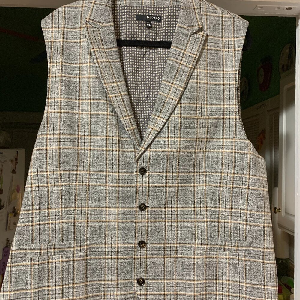 Murano Plaid Vest XXL